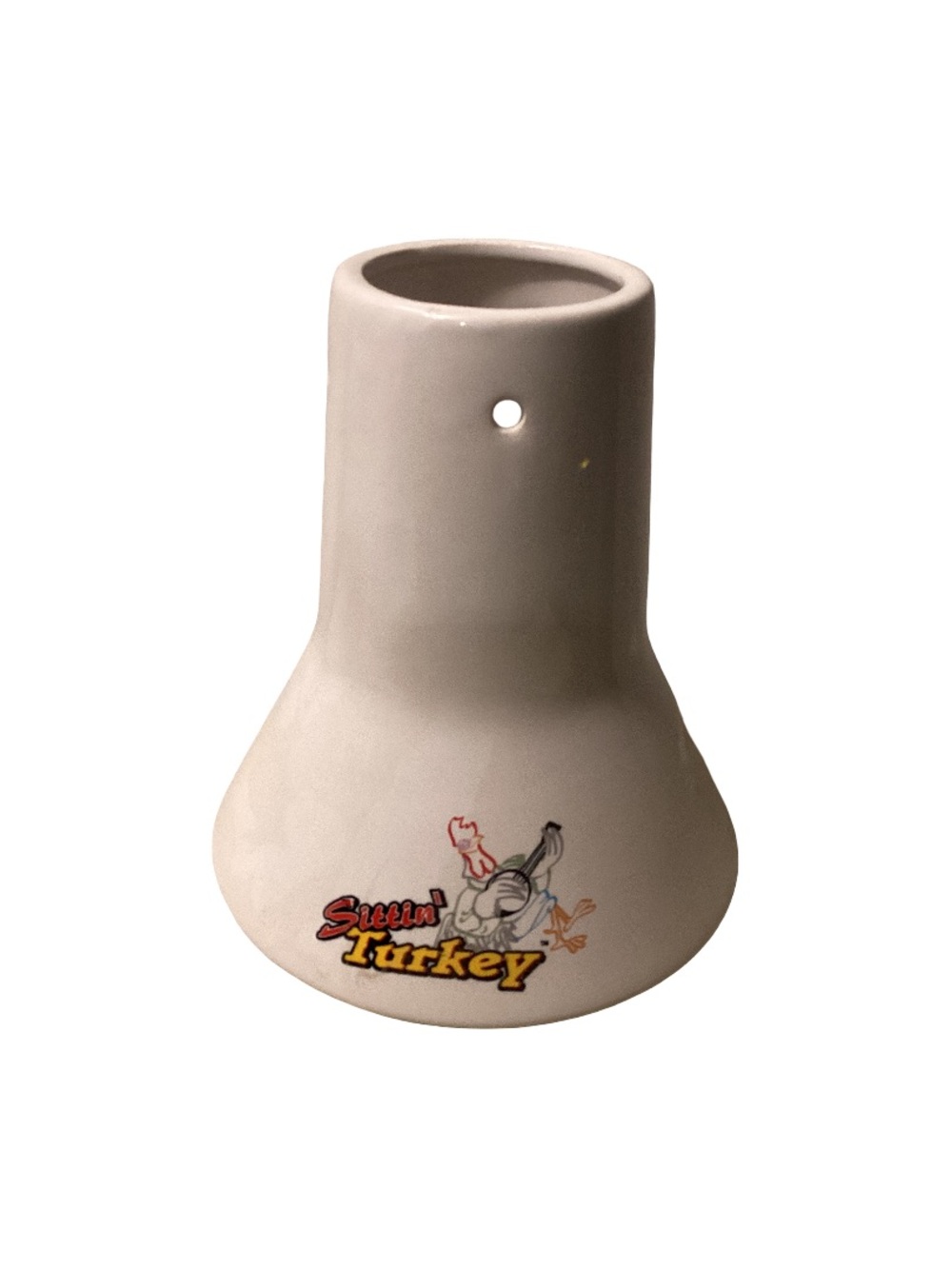 Sittin' Turkey Ceramic Decanter Vase - Light Beige